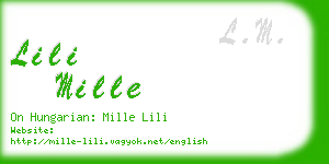 lili mille business card